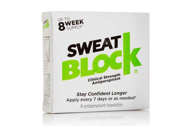 SweatBlock Antiperspirant Wipes.